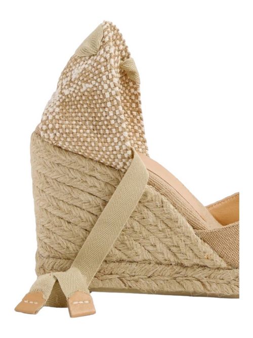 Bromelia women's espadrilles in gold metallic linen Castaner | BROMELIA8EDORO CLARO